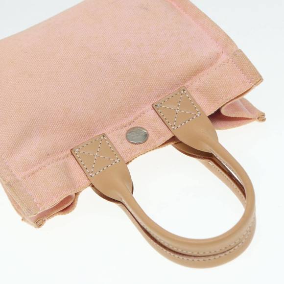 BURBERRY Blue Label Hand Bag Canvas Pink Beige Auth ti1990 - Picture 6 of 16